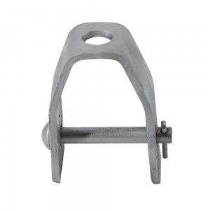 Electric Power Fitting Hot Dip Galvanized Dead Clevis D iron Cross Arm Clevis Secondary Clevis