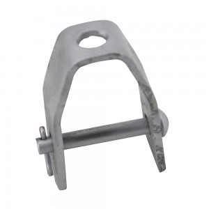 Electric Power Fitting Hot Dip Galvanized Dead Clevis D iron Cross Arm Clevis Secondary Clevis